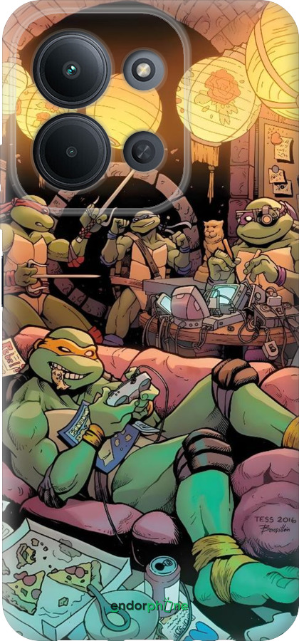 Силиконовый чехол Черепашки нинзя для Xiaomi POCO C85 4G - 6346u-4233 изображение 