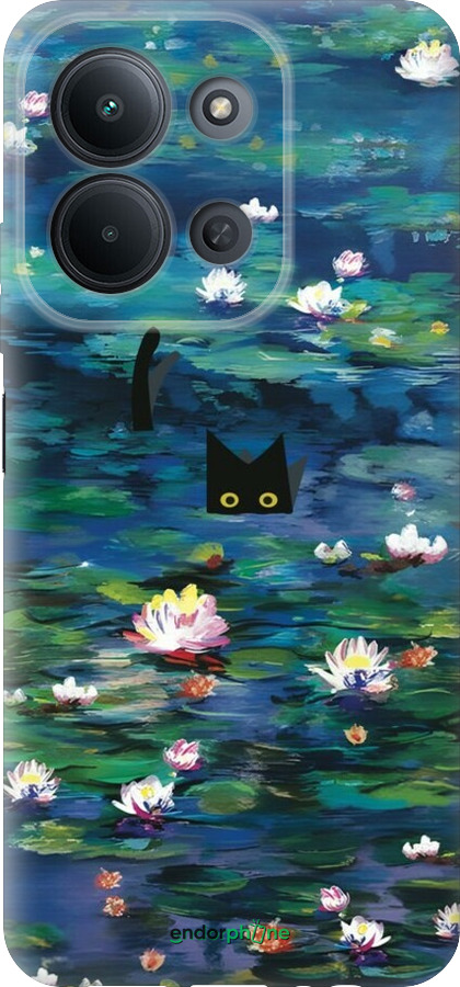 Силіконовий чехол Чохол із зображенням водяних лілій Моне та кішок для Xiaomi POCO C85 4G - 6399u-4233 изображение 