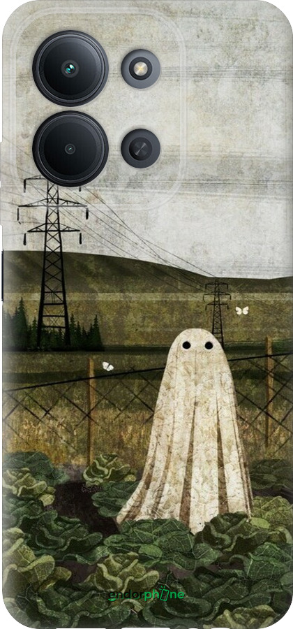 Силиконовый чехол Иллюстрация призрак в капусте для Xiaomi Redmi 15C 4G - 6440u-4095 изображение 
