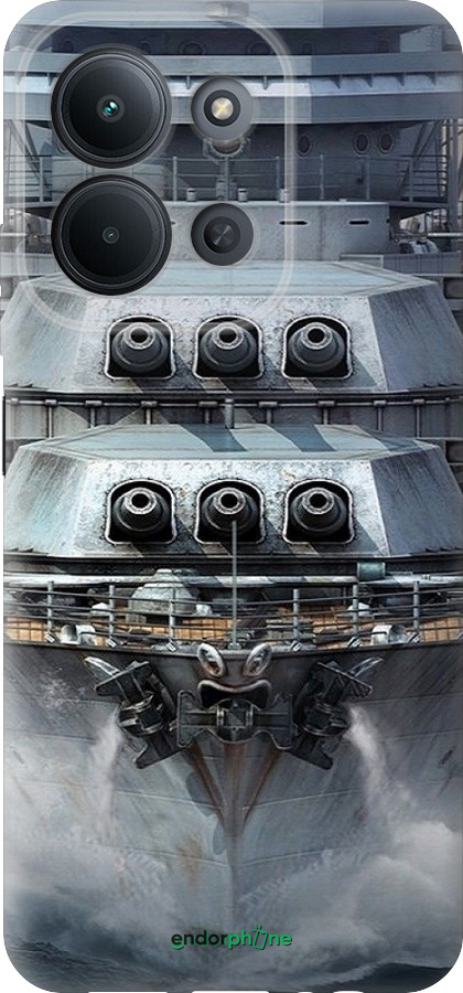 Силиконовый чехол Линкор, world of tanks, wargaming, военный корабль для Xiaomi Redmi 15C 4G - 6453u-4095 изображение 