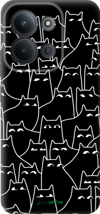 Силиконовый чехол С изображением кошек для Xiaomi POCO C85 4G - 6470u-4233 изображение 
