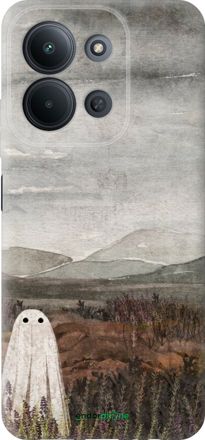 Силиконовый чехол Одинокий призрак на фоне гор для Xiaomi POCO C85 4G - 6486u-4233 изображение 