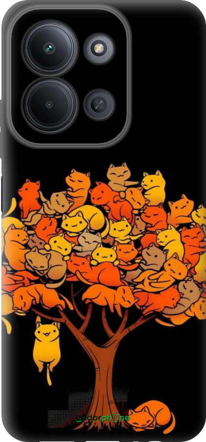 Силиконовый чехол Дерево и котики для Xiaomi POCO C85 4G - 6516u-4233 изображение 