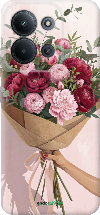 Силиконовый чехол Пионы 1 для Xiaomi POCO C85 4G - 6705u-4233 изображение 