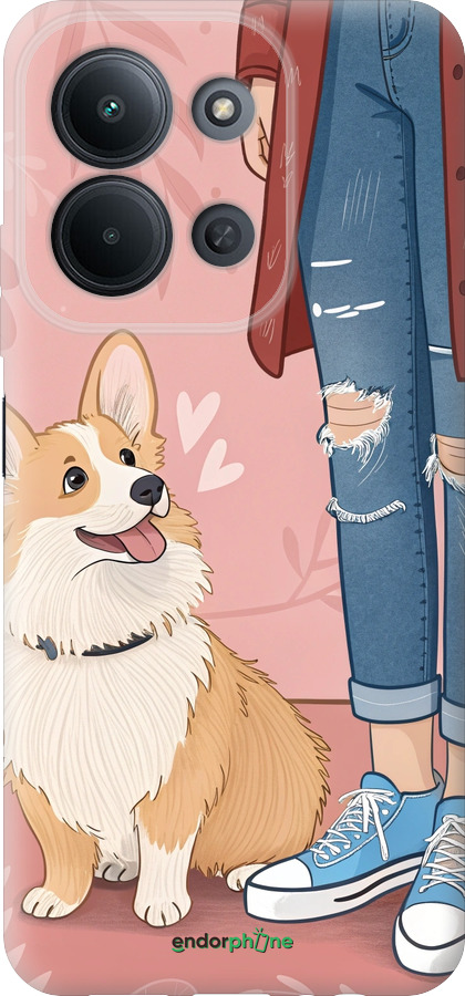 Силиконовый чехол Корги 3 для Xiaomi POCO C85 4G - 6707u-4233 изображение 