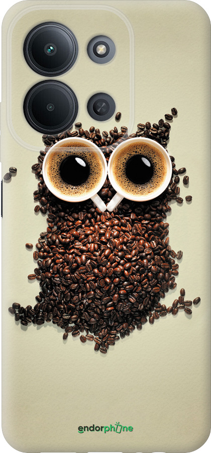 Силиконовый чехол Сова из кофе для Xiaomi Redmi 15C 4G - 777u-4095 изображение 