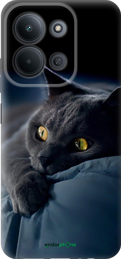 Силіконовий чехол Димчастий кіт для Xiaomi Redmi 15C 4G - 825u-4095 изображение 