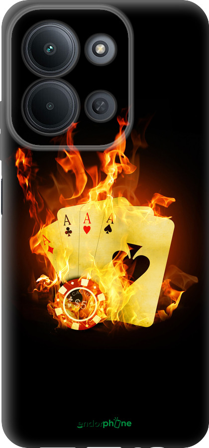 Силиконовый чехол Горящие карты для Xiaomi Redmi 15C 4G - 839u-4095 изображение 