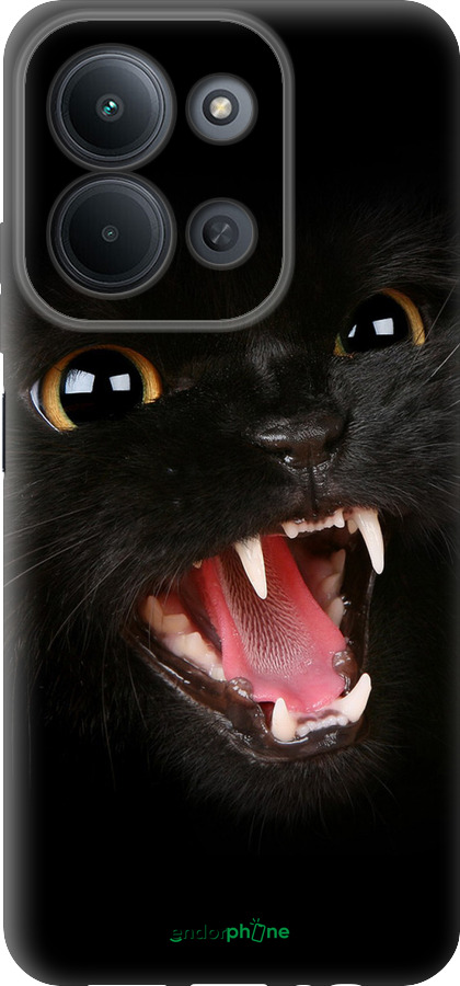 Силиконовый чехол Чёрная кошка для Xiaomi POCO C85 4G - 932u-4233 изображение 