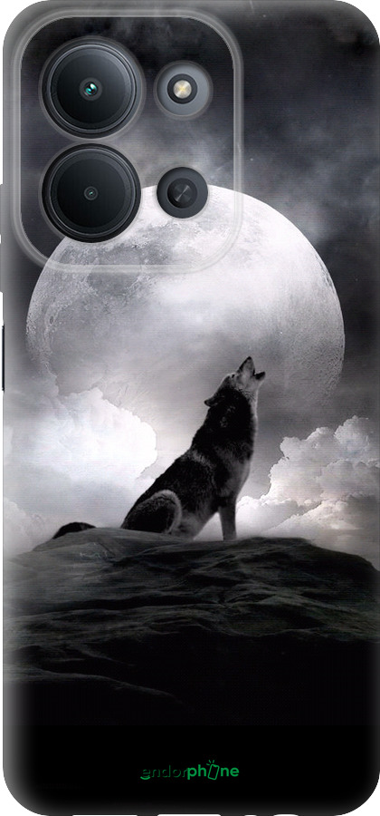 Силиконовый чехол Воющий волк для Xiaomi POCO C85 4G - 934u-4233 изображение 