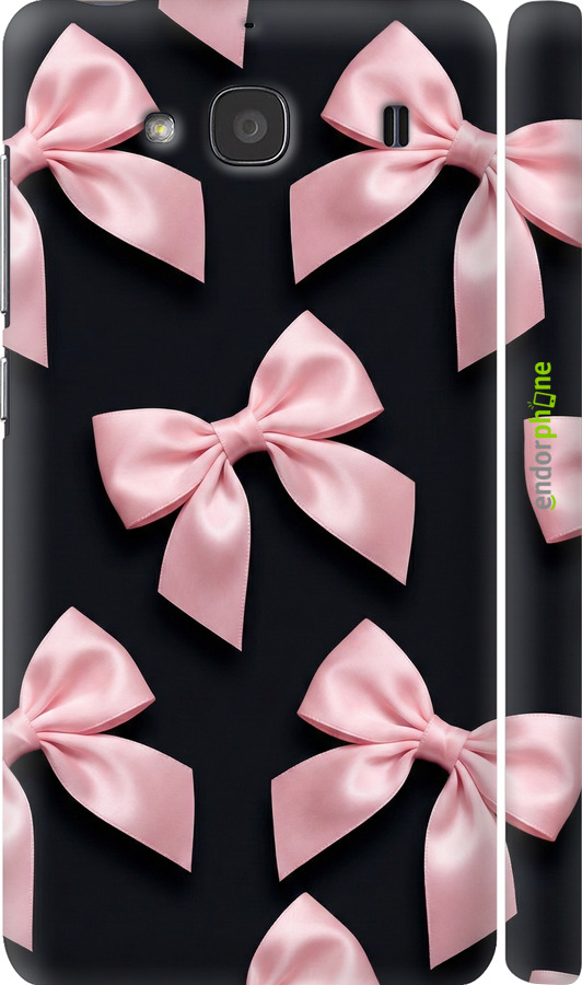 3D пластиковый глянцевый чехол Coquette Ribbons Dark Coquette для Xiaomi Redmi 2 - 6767c-98 изображение 