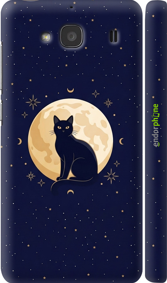 3D пластиковый глянцевый чехол Cute Cat Celestial/Witchy для Xiaomi Redmi 2 - 6787c-98 изображение 