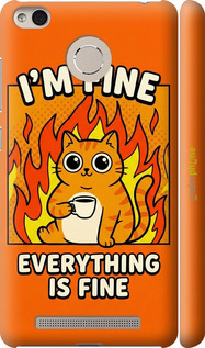 3D пластиковый матовый чехол 'Funny Cat' для Xiaomi Redmi 3s изображение 3