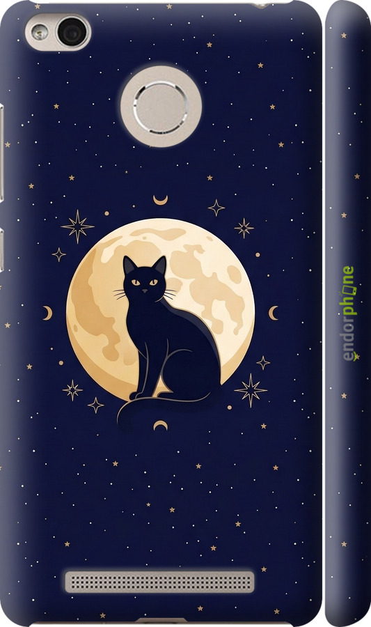 3D пластиковый матовый чехол Cute Cat Celestial/Witchy для Xiaomi Redmi 3s - 6787m-357 изображение 