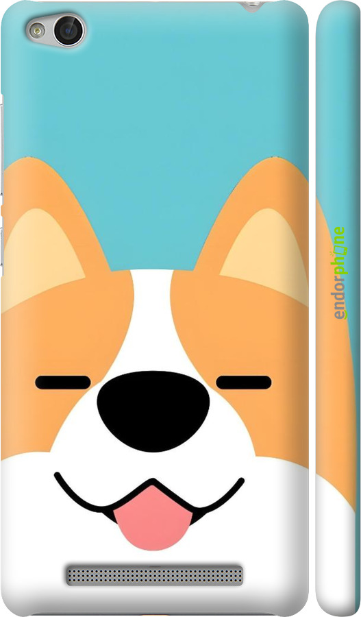 3D пластиковый матовый чехол Корги для Xiaomi Redmi 3 - 6280m-97 изображение 