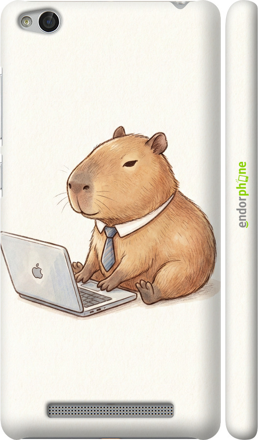 3D пластиковый матовый чехол Funny Capybara CEO Working для Xiaomi Redmi 3 - 6777m-97 изображение 