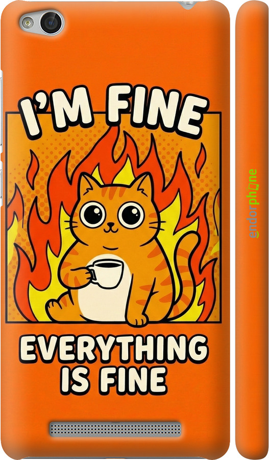 3D пластиковый матовый чехол Funny Cat для Xiaomi Redmi 3 - 6786m-97 изображение 