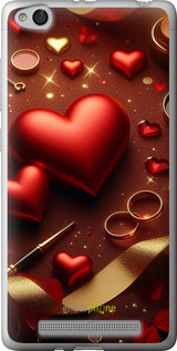 2D пластиковый чехол Сердечки v3 для Xiaomi Redmi 3 - 5833t-97 изображение 