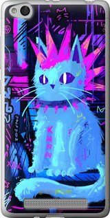 2D пластиковый чехол Кот панк для Xiaomi Redmi 3 - 6311t-97 изображение 