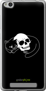 2D пластиковый чехол С изображением кота и черепа для Xiaomi Redmi 3 - 6491t-97 изображение 