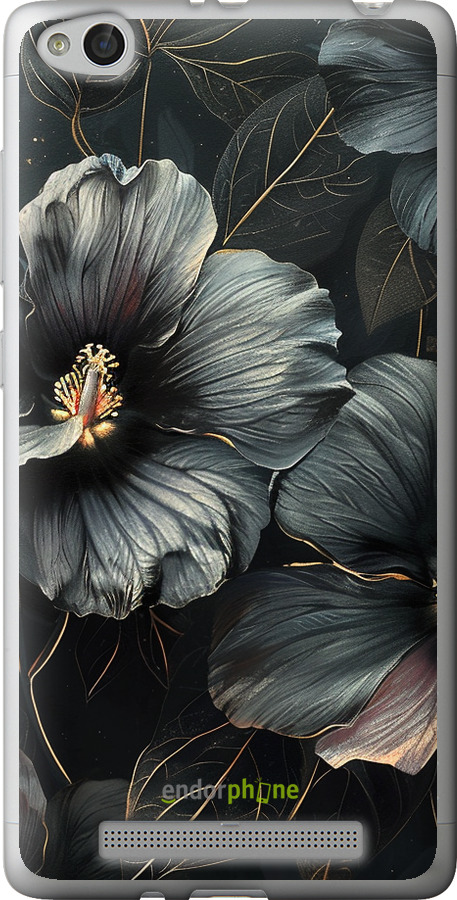 2D пластиковий чехол Чорні квіти для Xiaomi Redmi 3 - 6031t-97 изображение 