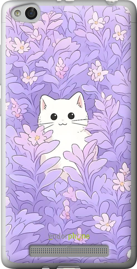 2D пластиковый чехол Котик в цветах для Xiaomi Redmi 3 - 6390t-97 изображение 