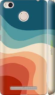 3D пластиковий матовий чехол У стилі ретро з хвилями для Xiaomi Redmi 3x - 6531m-441 изображение 
