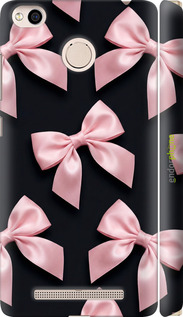 3D пластиковый матовый чехол Coquette Ribbons Dark Coquette для Xiaomi Redmi 3x - 6767m-441 изображение 