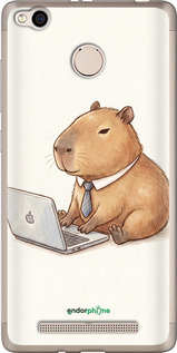 Силіконовий чехол Funny Capybara CEO Working для Xiaomi Redmi 3x - 6777u-441 изображение 
