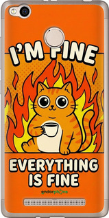 Силиконовый чехол Funny Cat для Xiaomi Redmi 3x - 6786u-441 изображение 