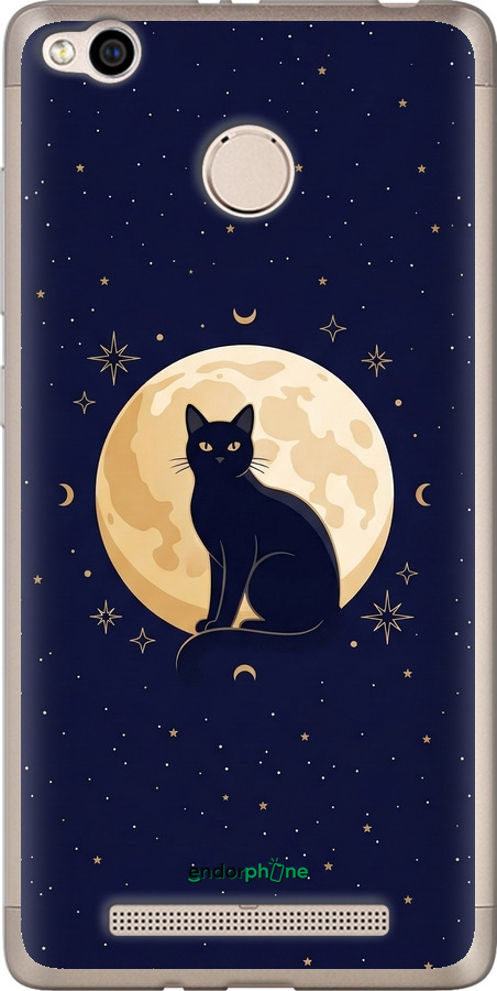 Силиконовый чехол Cute Cat Celestial/Witchy для Xiaomi Redmi 3x - 6787u-441 изображение 