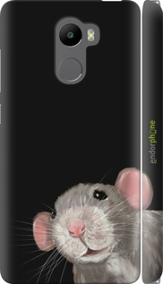 3D пластиковый матовый чехол The Peeking Rat для Xiaomi Redmi 4 - 6442m-417 изображение 