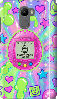 3D пластиковый матовый чехол 'Y2K Aesthetic Retro Pet: Годуй мене кавою' для Xiaomi Redmi 4 изображение 3