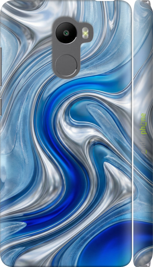 3D пластиковый матовый чехол Liquid Chrome для Xiaomi Redmi 4 - 6781m-417 изображение 