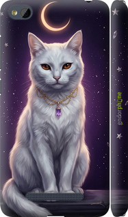 3D пластиковий матовий чехол Mystic White Cat Gothic Dark Purple Gold для Xiaomi RedMi 4A - 6805m-631 изображение 