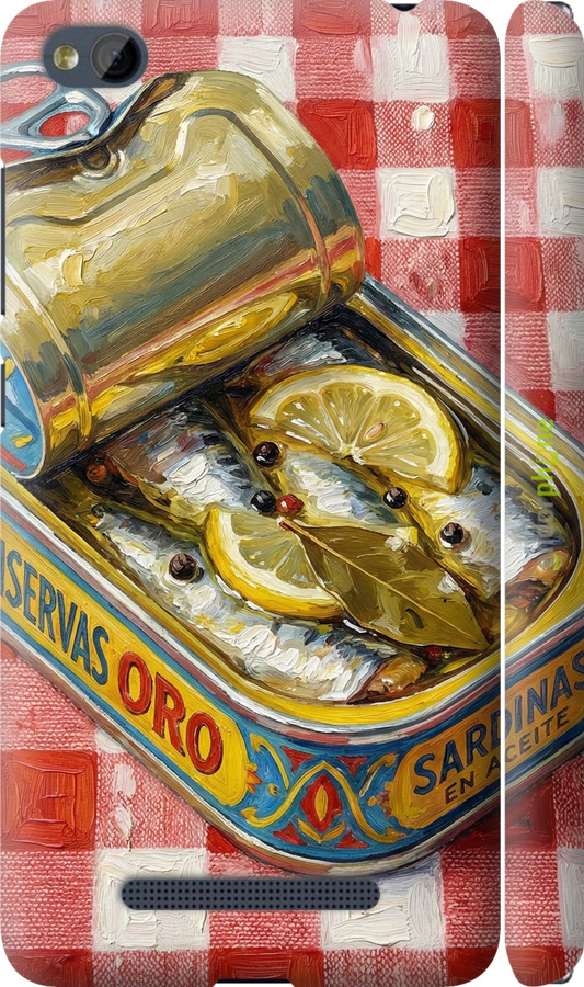 3D пластиковый матовый чехол Vintage Sardine Tin Phone для Xiaomi RedMi 4A - 6772m-631 изображение 