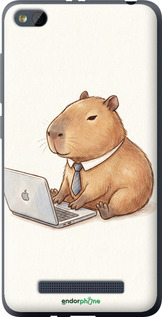 2D пластиковый чехол 'Funny Capybara CEO Working' для Xiaomi RedMi 4A изображение 2