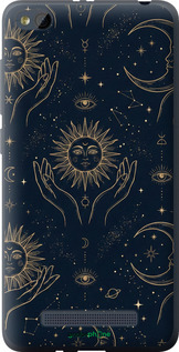 2D пластиковый чехол 'Celestial Harmony: Sun & Moon Gold Mystic Pattern' для Xiaomi RedMi 4A изображение 6