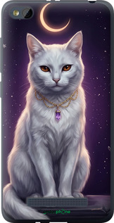 2D пластиковый чехол Mystic White Cat Gothic Dark Purple Gold для Xiaomi RedMi 4A - 6805t-631 изображение 