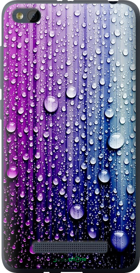

2D пластиковий чохол "Краплини води" для Xiaomi RedMi 4A, Синій