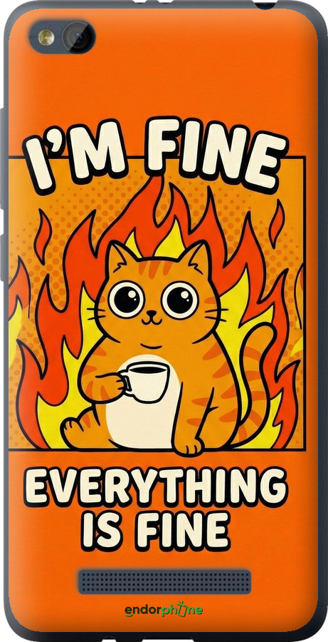 2D пластиковый чехол Funny Cat для Xiaomi RedMi 4A - 6786t-631 изображение 