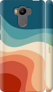 3D пластиковый матовый чехол В стиле ретро с волнами для Xiaomi Redmi 4 pro - 6531m-438 изображение 