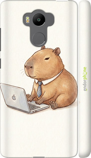 3D пластиковый матовый чехол 'Funny Capybara CEO Working' для Xiaomi Redmi 4 pro изображение 1