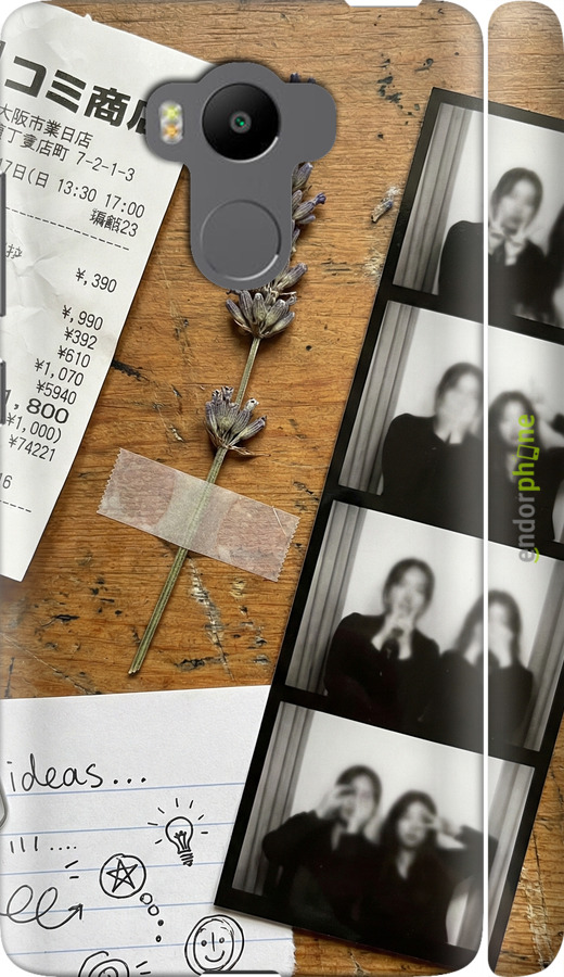 3D пластиковый матовый чехол Aesthetic Scrapbook Collage для Xiaomi Redmi 4 pro - 6773m-438 изображение 