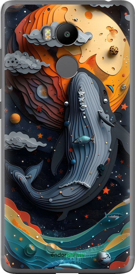 Силіконовий чехол Кит у космосі для Xiaomi Redmi 4 Prime - 6328u-437 изображение 