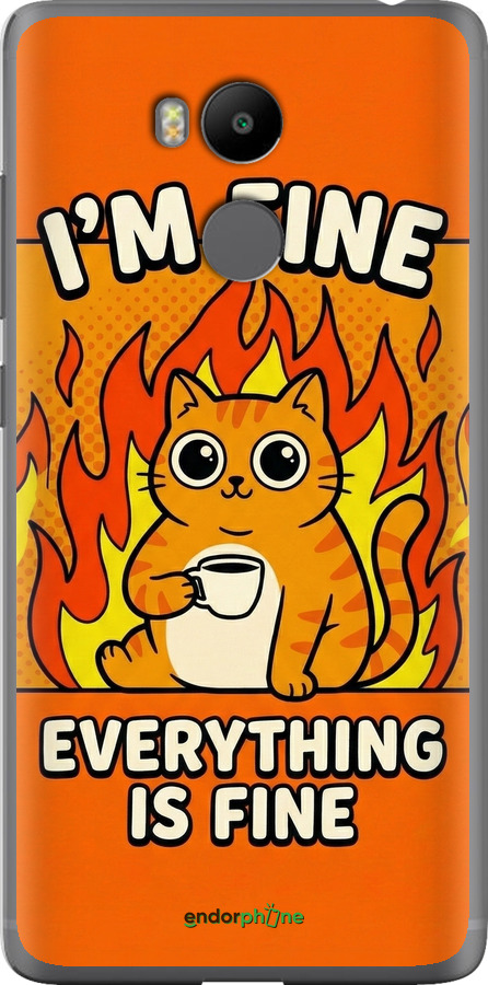 Силиконовый чехол Funny Cat для Xiaomi Redmi 4 pro - 6786u-438 изображение 