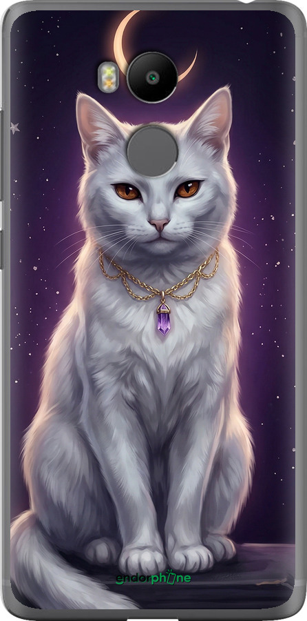 Силіконовий чехол Mystic White Cat Gothic Dark Purple Gold для Xiaomi Redmi 4 Prime - 6805u-437 изображение 