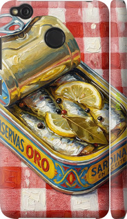 3D пластиковый матовый чехол Vintage Sardine Tin Phone для Xiaomi Redmi 4X - 6772m-778 изображение 