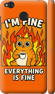 3D пластиковий матовий чехол Funny Cat для Xiaomi Redmi 4X - 6786m-778 изображение 