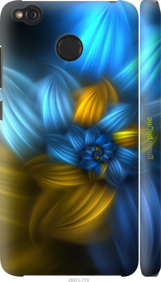 

3D пластиковий матовий чохол "Візерунок 46" для Xiaomi Redmi 4X, Синій
